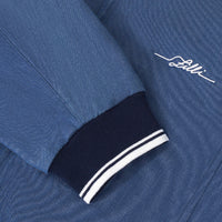 Zipped bomber with linen pockets - Blue