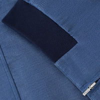 Zipped bomber with linen pockets - Blue