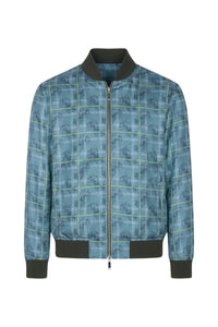 Bomber à motifs en soie - Canary Yellow