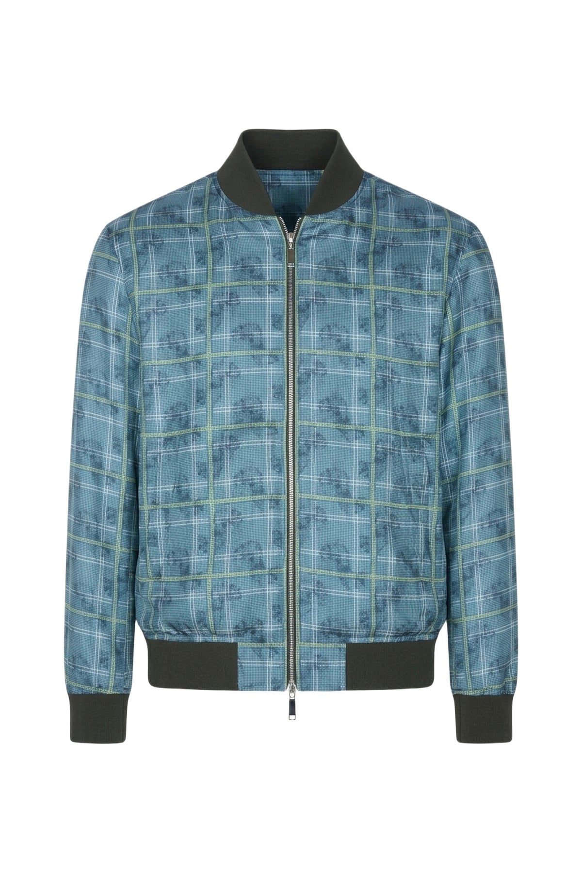 Bomber à motifs en soie - Canary Yellow