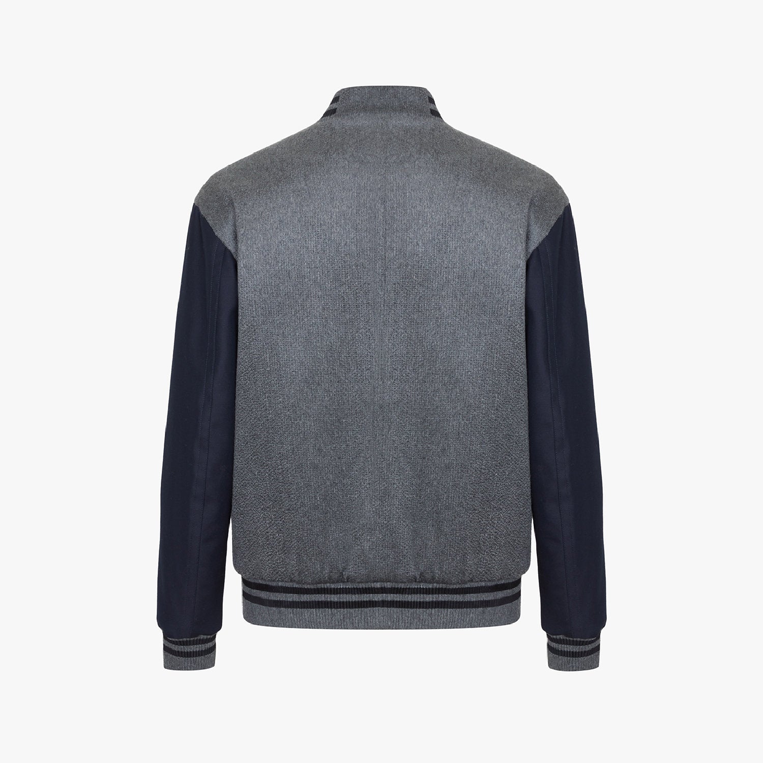 Blouson Teddy en cachemire - Gris & Bleu