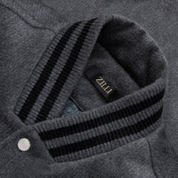 Blouson Teddy en cachemire - Gris & Bleu