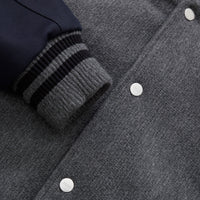Blouson Teddy en cachemire - Gris & Bleu