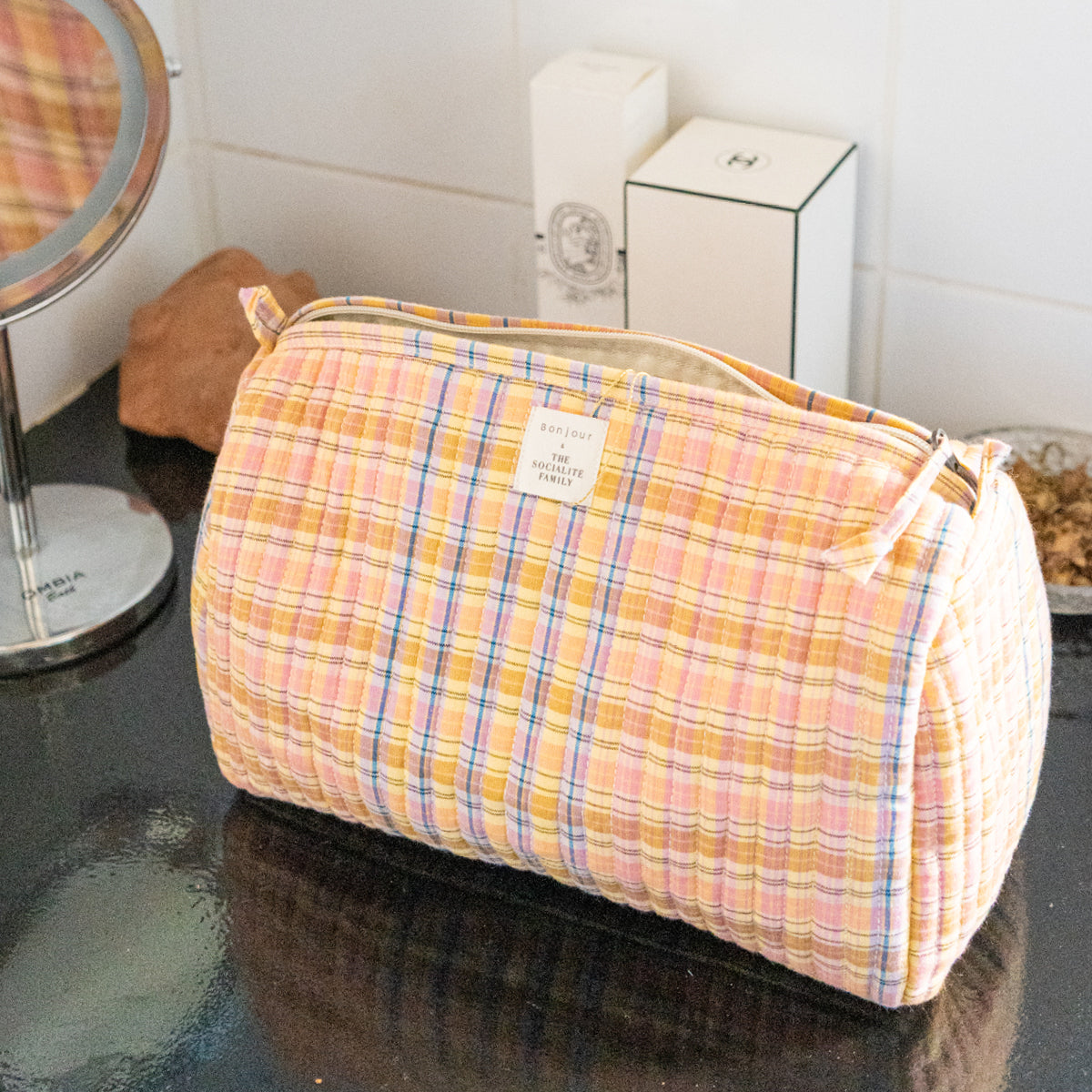 Trousse de toilette Bonjour - Rose