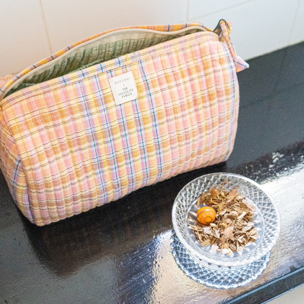 Trousse de toilette Bonjour - Rose