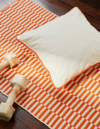 Housse de coussin Club en velours côtelé - Écru