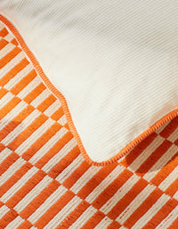 Housse de coussin Club en velours côtelé - Écru
