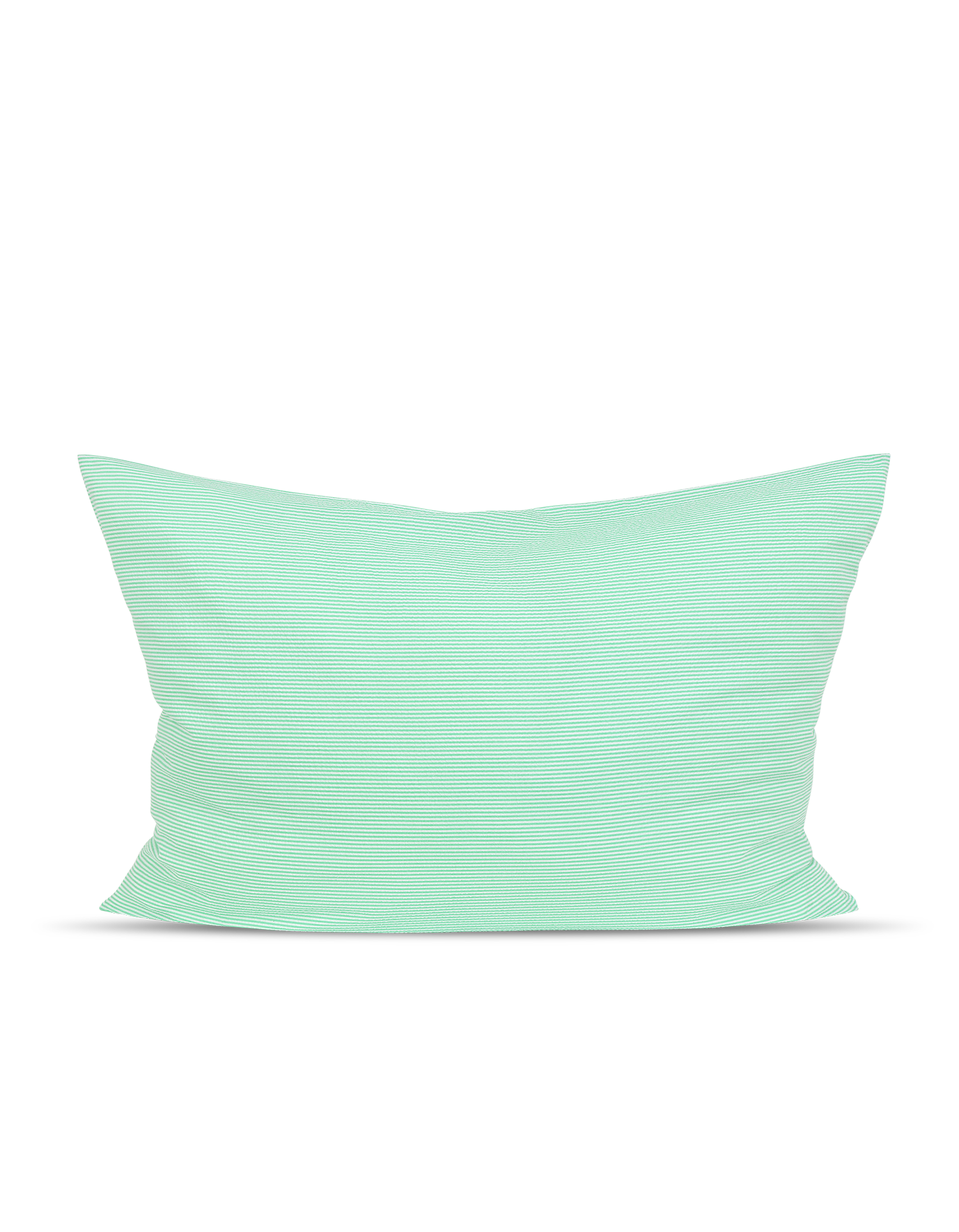 Housse de coussin Maxi Seersucker en coton tissé - Vert