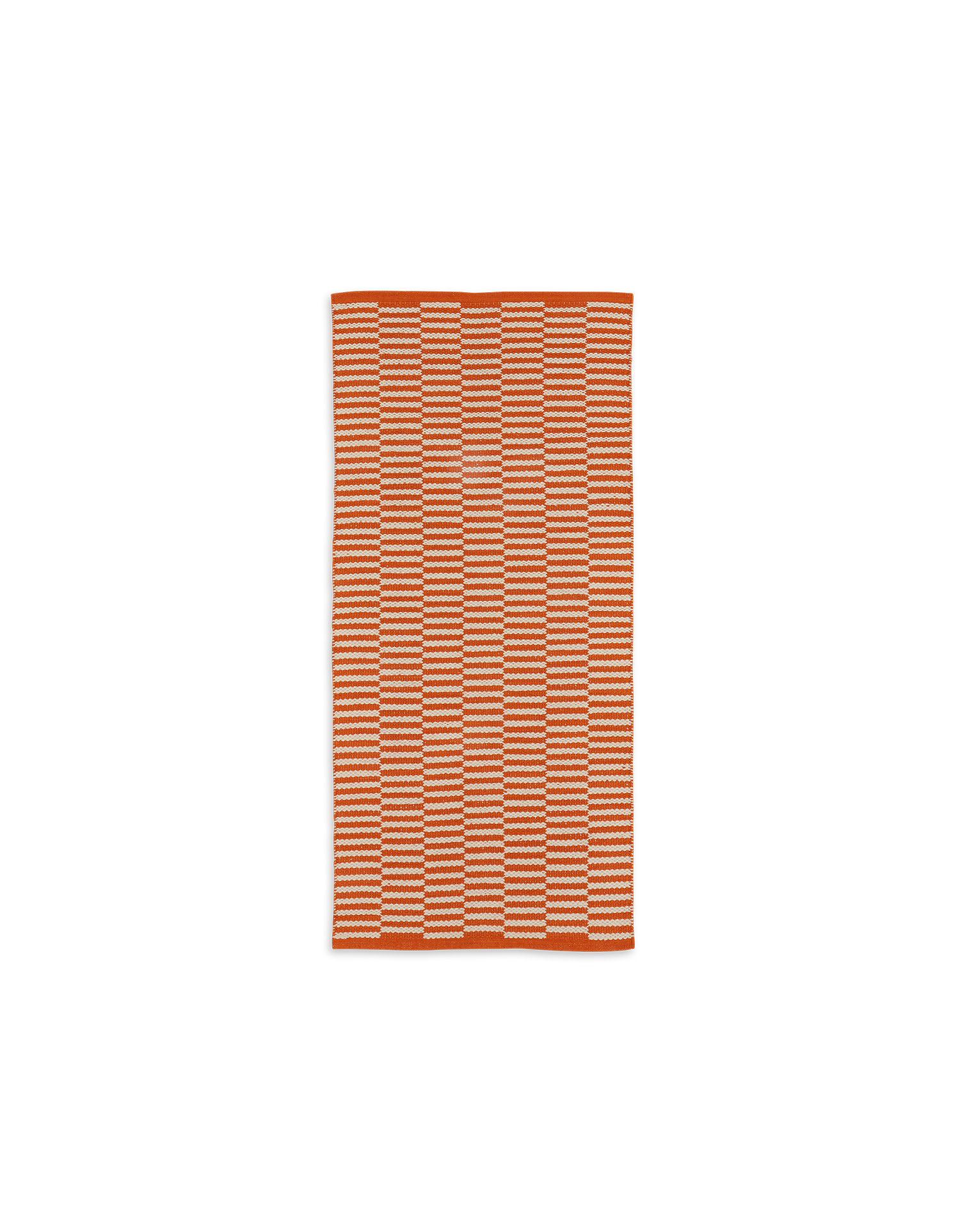 Tapis Damier en coton - Damier Orange