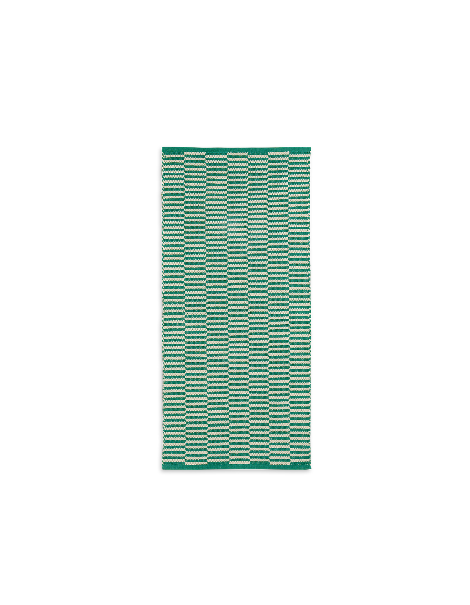Tapis Damier en coton - Damier Vert