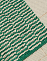 Tapis Damier en coton - Damier Vert