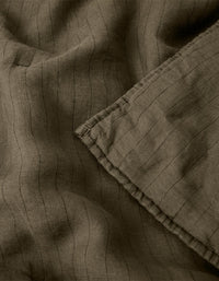 Soft throw in washed linen - Khaki