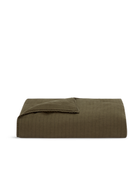 Soft throw in washed linen - Khaki