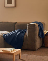 4-ply cotton gauze blanket - Navy