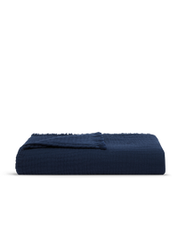 4-ply cotton gauze blanket - Navy