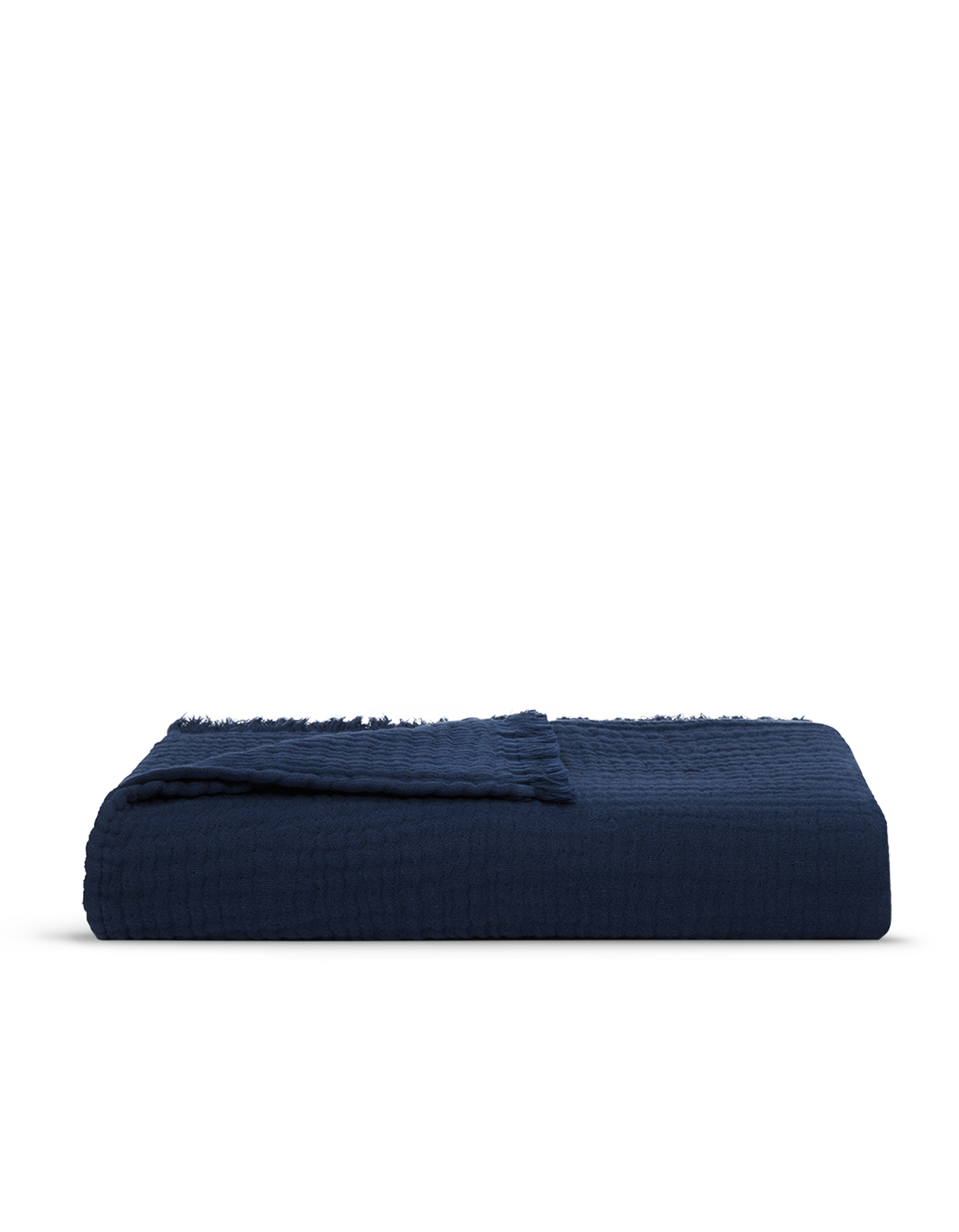 4-ply cotton gauze blanket - Navy