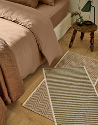 Tapis tissé en coton - Moka