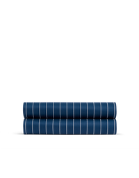 Drap housse en satin de coton - Marine