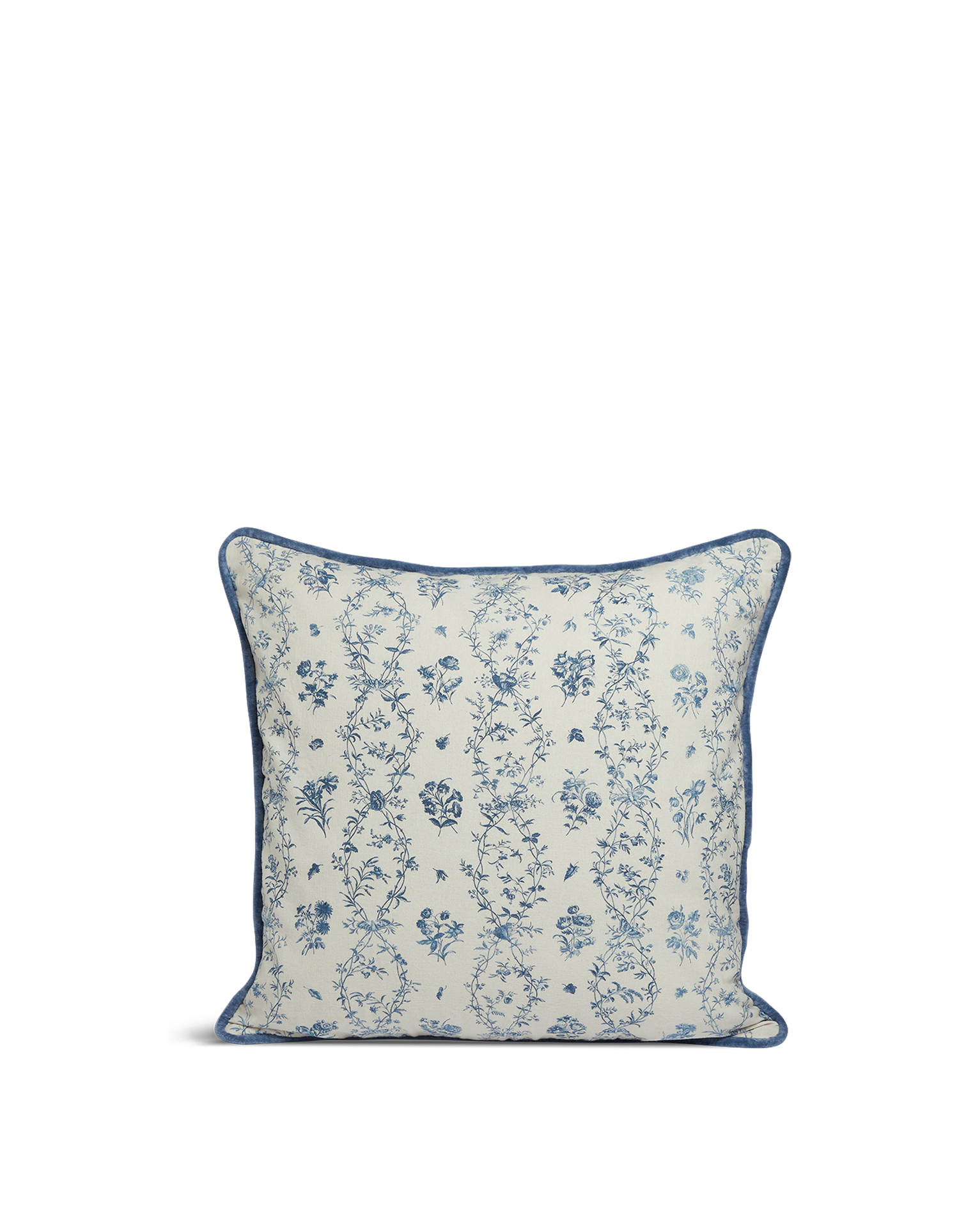 Housse de coussin en coton - Campagne Bleue