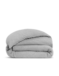 Housse de couette en lin lavé - Gris Chambray