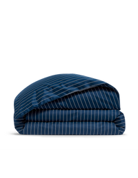 Cotton satin duvet cover - Navy