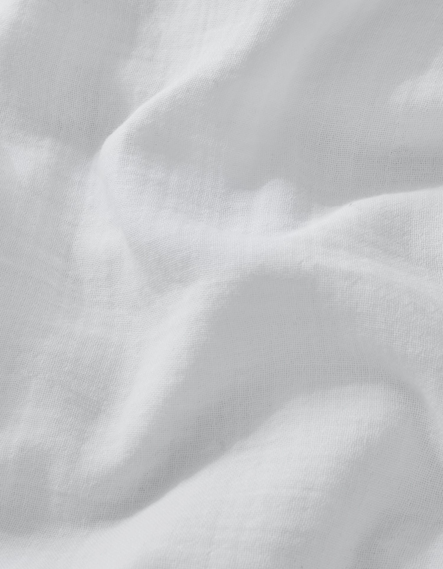 Drap housse en gaze de coton double épaisseur - Blanc