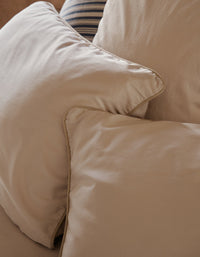 Housse de couette en satin de coton lavé - Dune