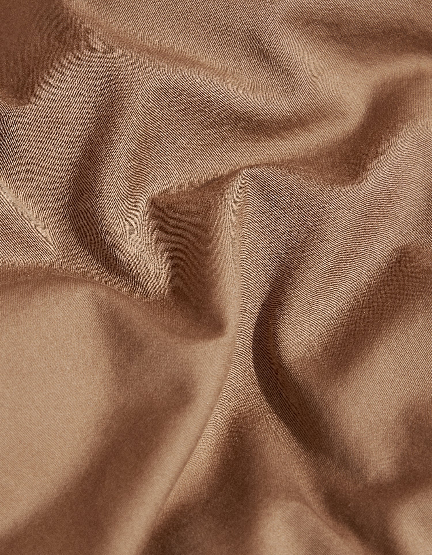 Taies d'oreiller en satin de coton lavé - Tabac