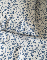 Housse de couette en percale de coton - Fleur Aquarelle