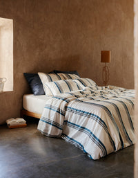 Drap housse en satin de coton lavé - Ivoire