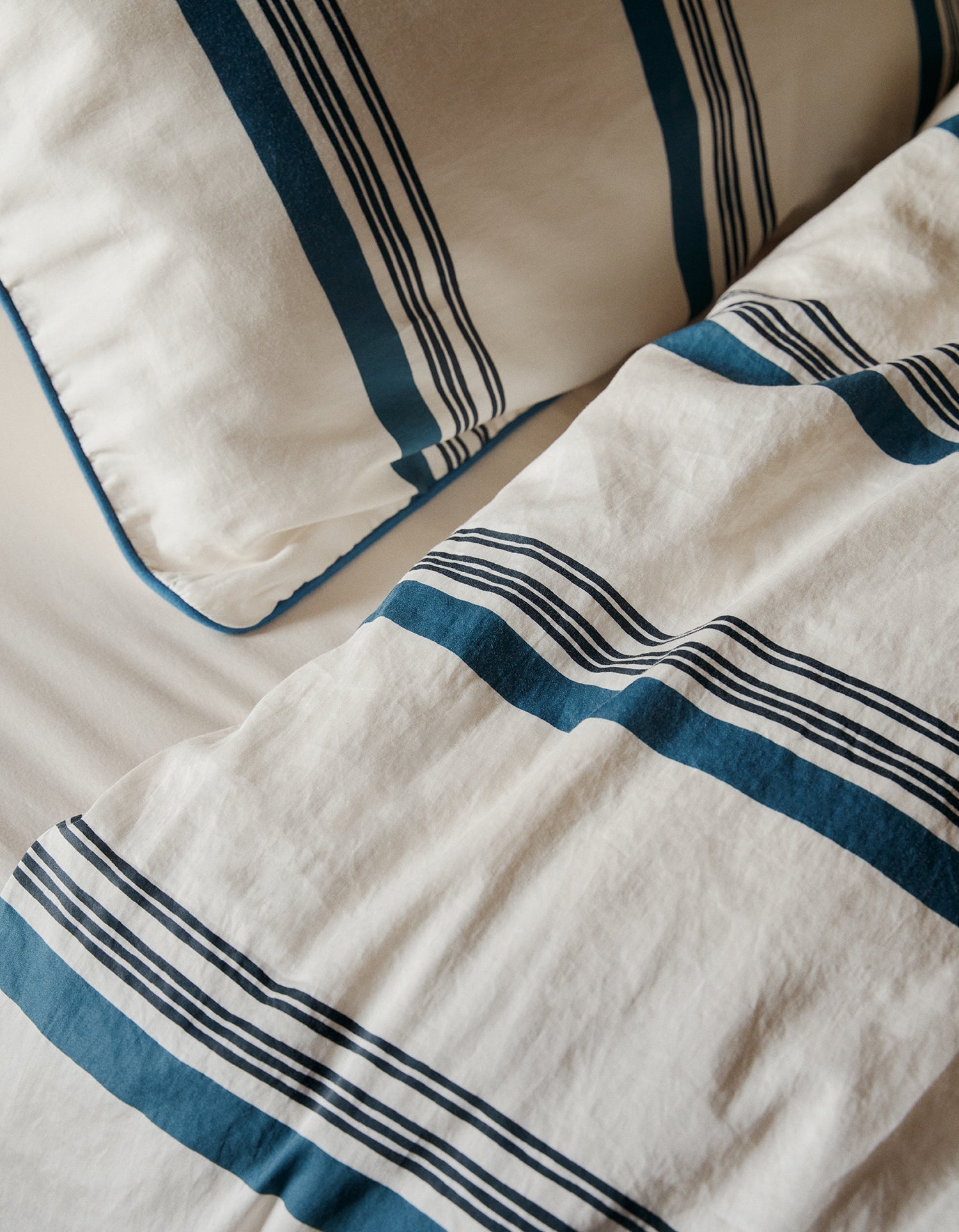 Drap housse en satin de coton lavé - Ivoire