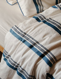 Drap housse en satin de coton lavé - Ivoire