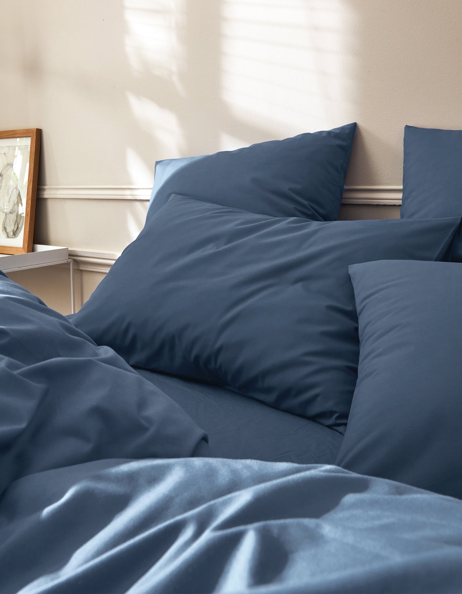 Housse de couette en percale de coton - Bleu