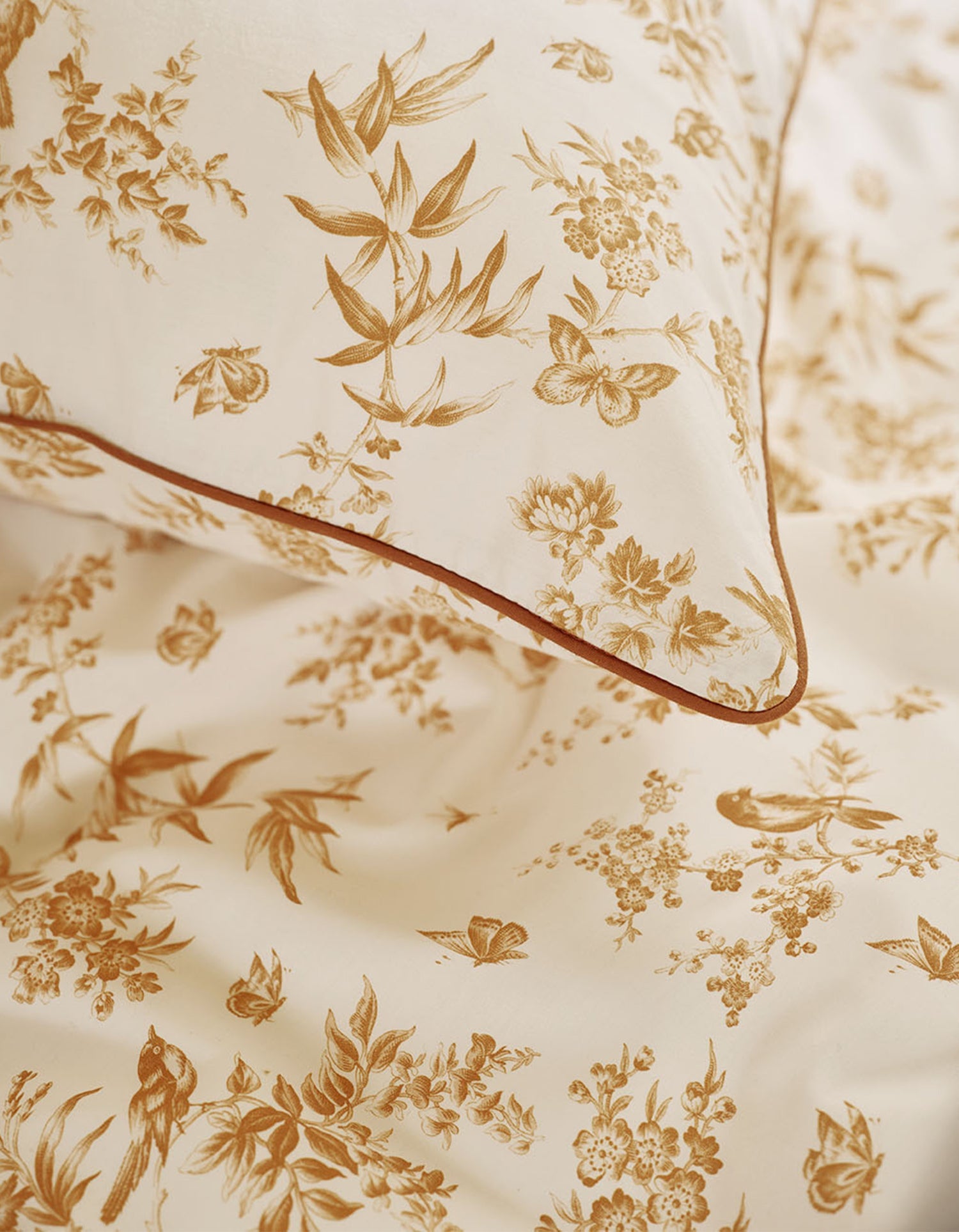 Duvet Cover Bonsoirs x Innocence in cotton percale - Paradis Doré