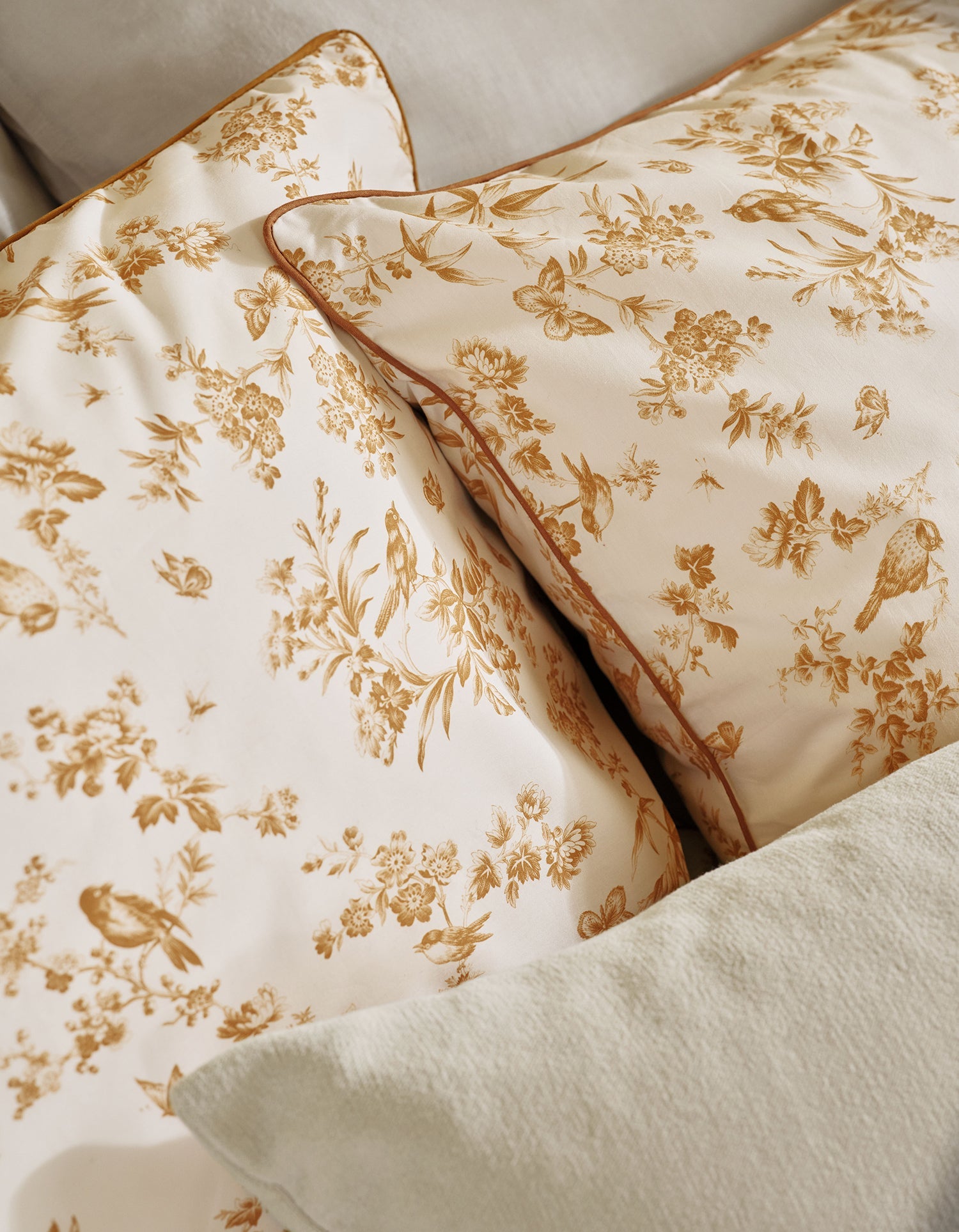 Duvet Cover Bonsoirs x Innocence in cotton percale - Paradis Doré
