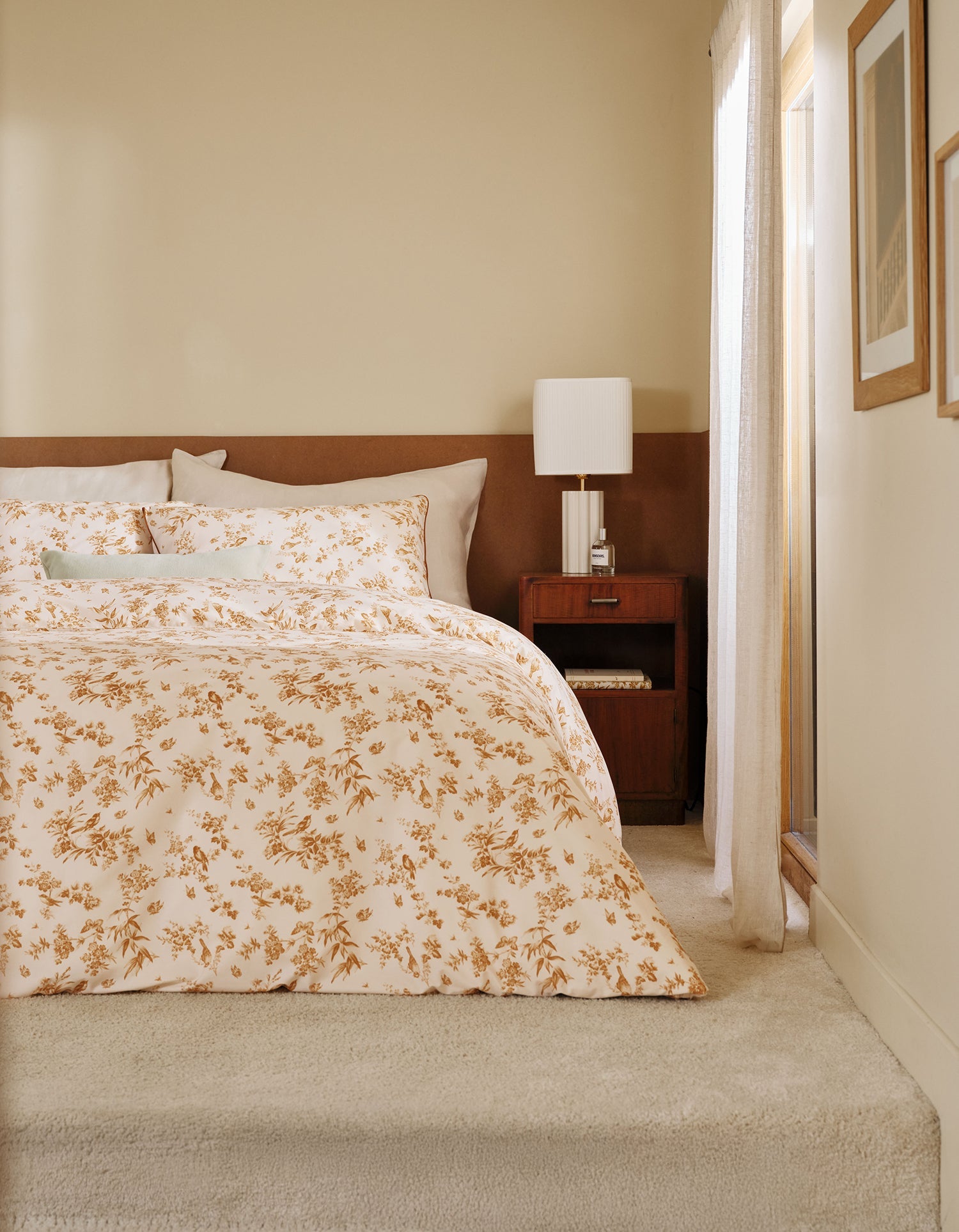 Duvet Cover Bonsoirs x Innocence in cotton percale - Paradis Doré