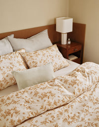 Duvet Cover Bonsoirs x Innocence in cotton percale - Paradis Doré