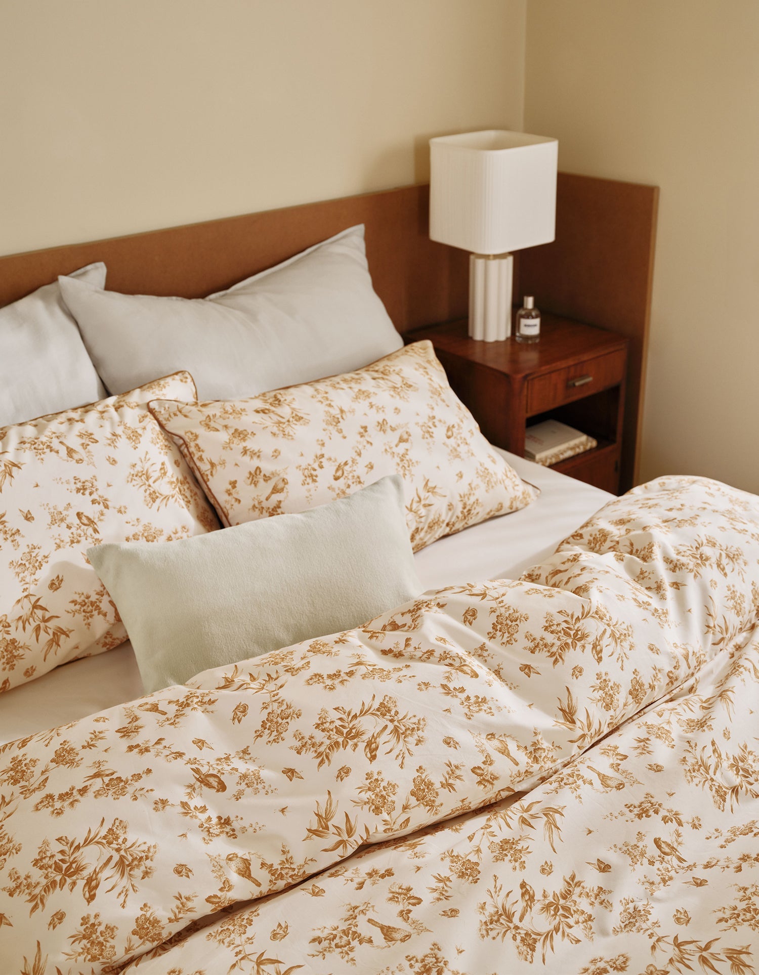 Duvet Cover Bonsoirs x Innocence in cotton percale - Paradis Doré