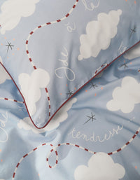 0QTY _ Housse de couette Bonsoirs x Pangea en percale de coton - Dreams