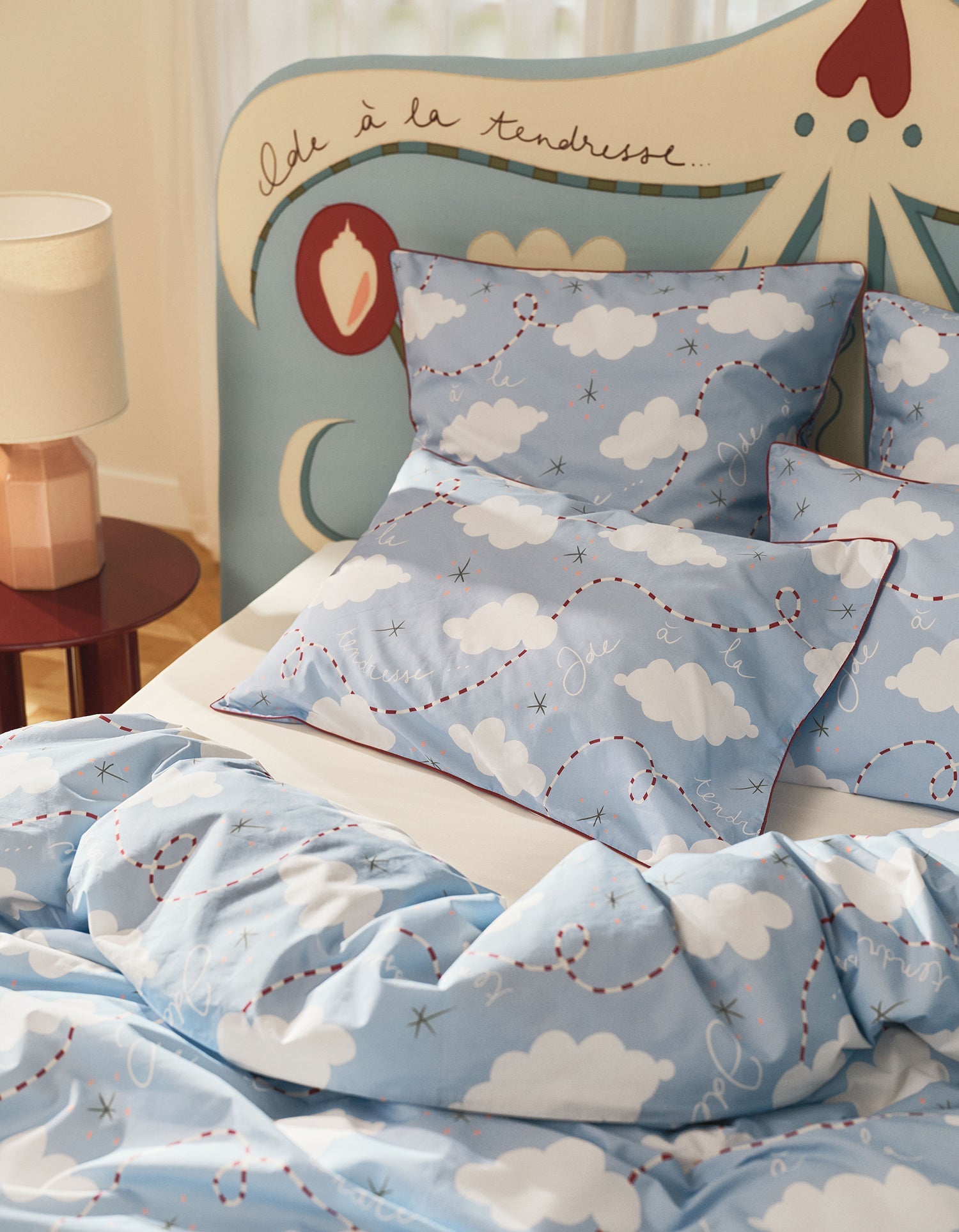 36€ 0QTY _ Taies d'oreiller Bonsoirs x Pangea en percale de coton - Dreams