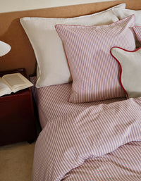 Housse de couette en percale de coton - Rétro Rouge