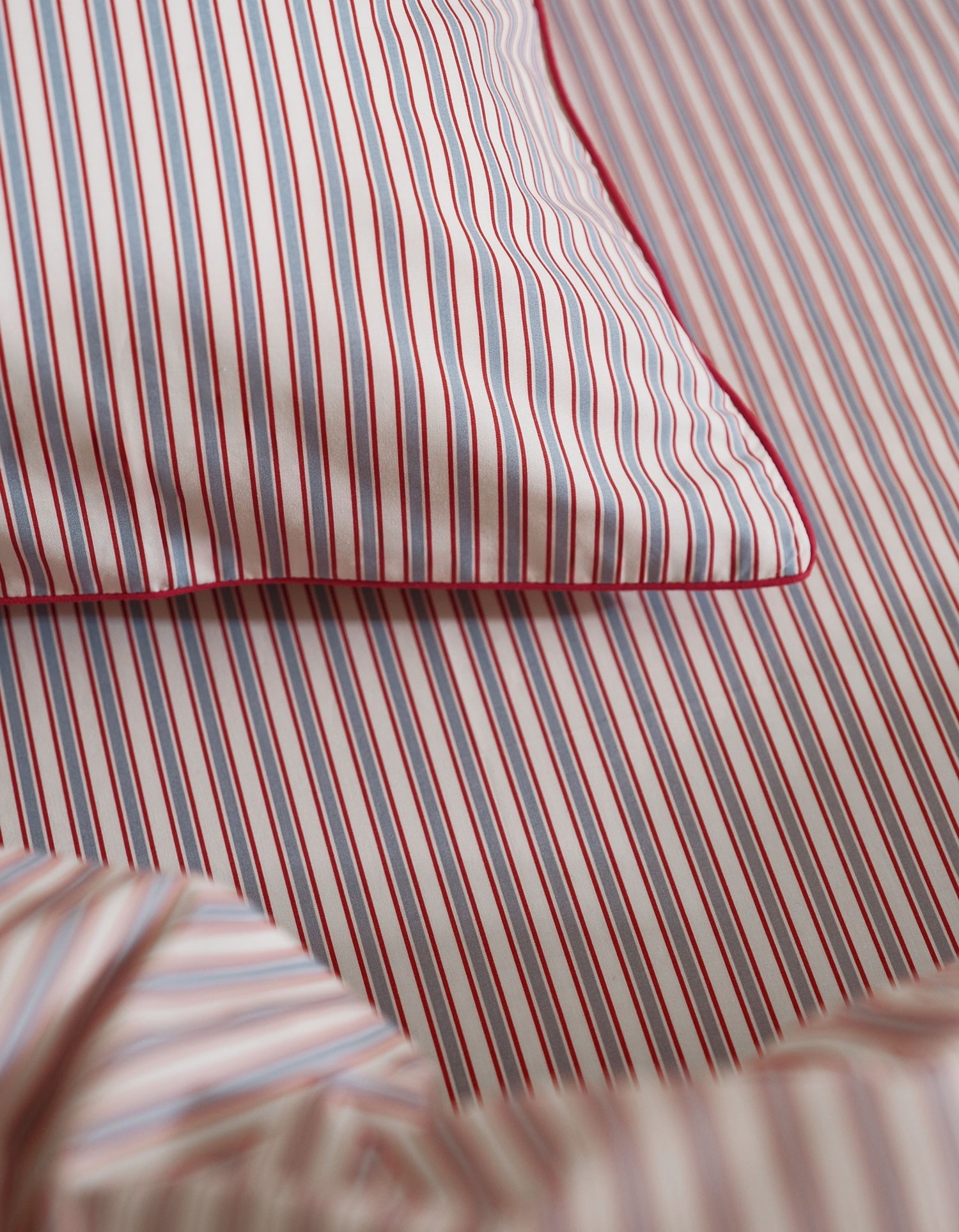 Taies d'oreiller en percale de coton - Rétro Rouge