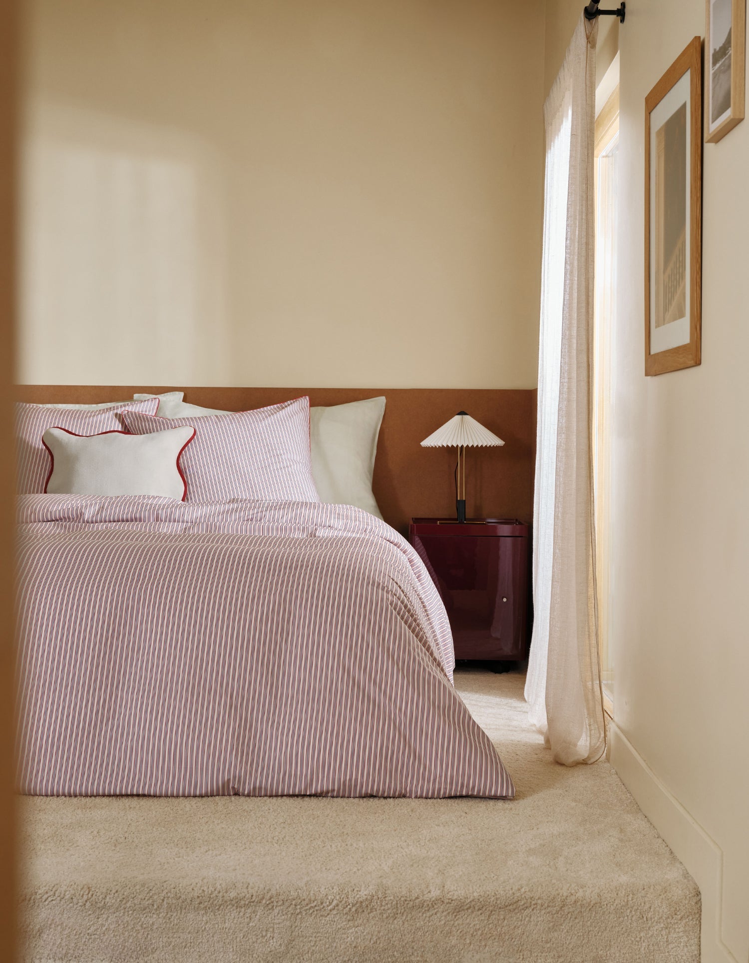 Housse de couette en percale de coton - Rétro Rouge