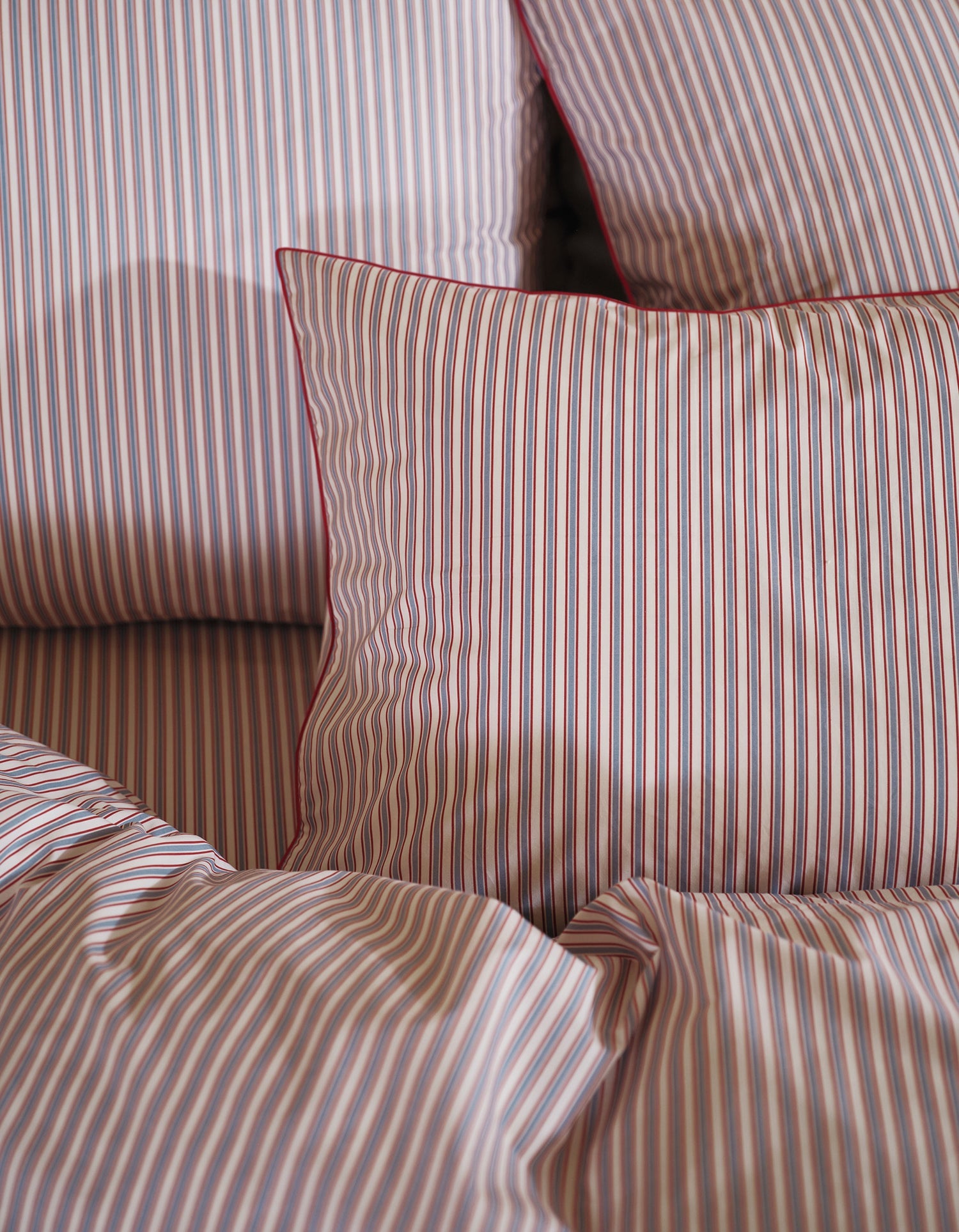 Drap housse en percale de coton - Rétro Rouge