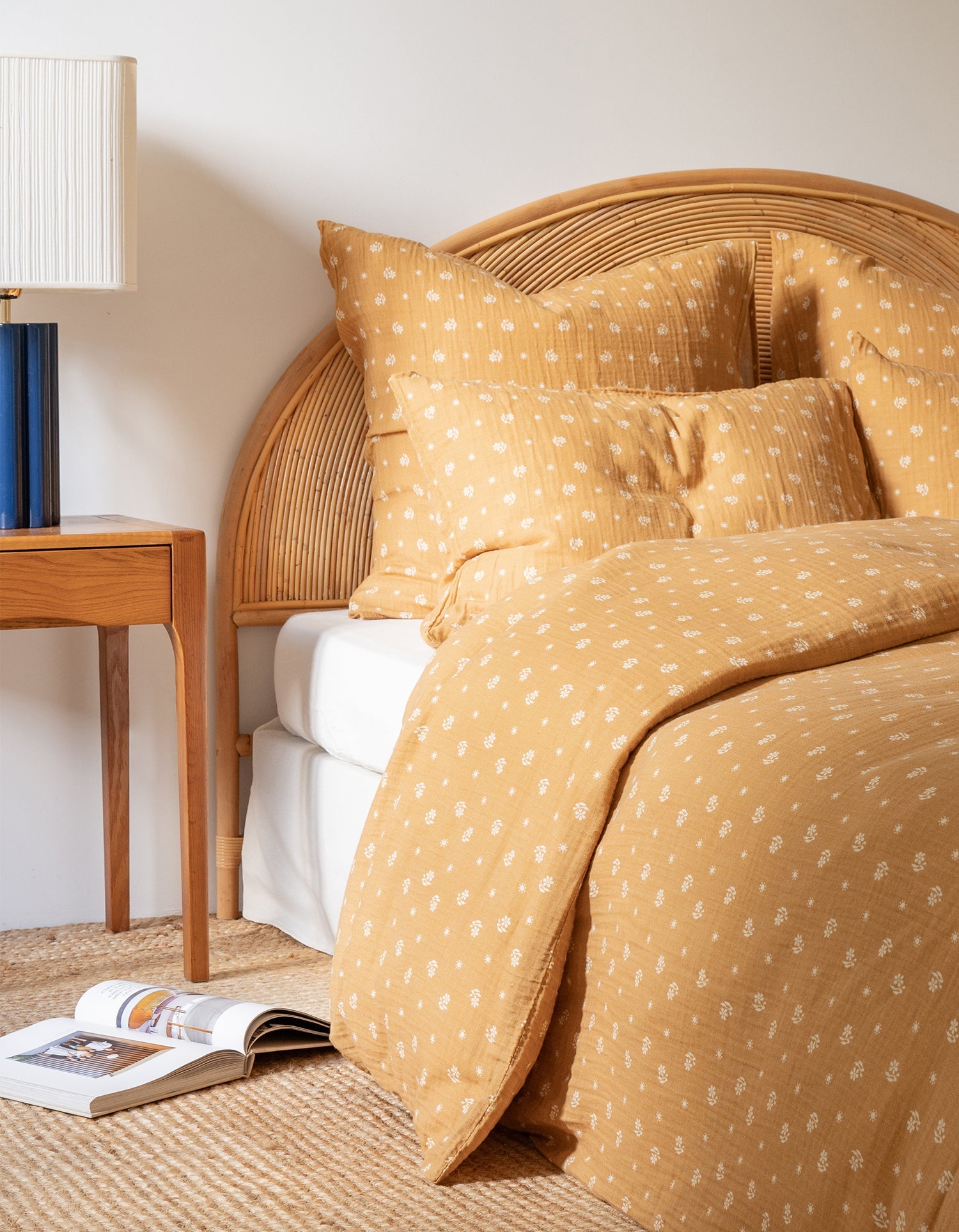 Housse de couette en gaze de coton double épaisseur - Bouton d'Or