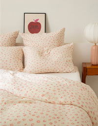 Housse de couette en gaze de coton double épaisseur - Pink Léo