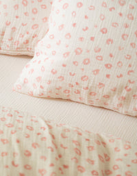 Housse de couette en gaze de coton double épaisseur - Pink Léo