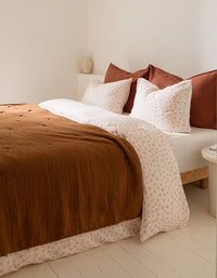 Pillowcases in double-ply cotton gauze - Pink Léo