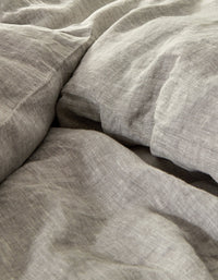Drap housse en lin lavé - Gris Chambray
