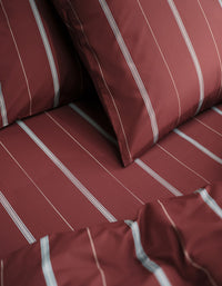 Duvet cover in cotton percale - Bordeaux